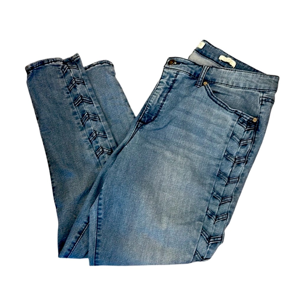 Y2K Sofia Skinny Ankle Jeans Sofia Vergara Classic Blue Medium-light Wash Womens